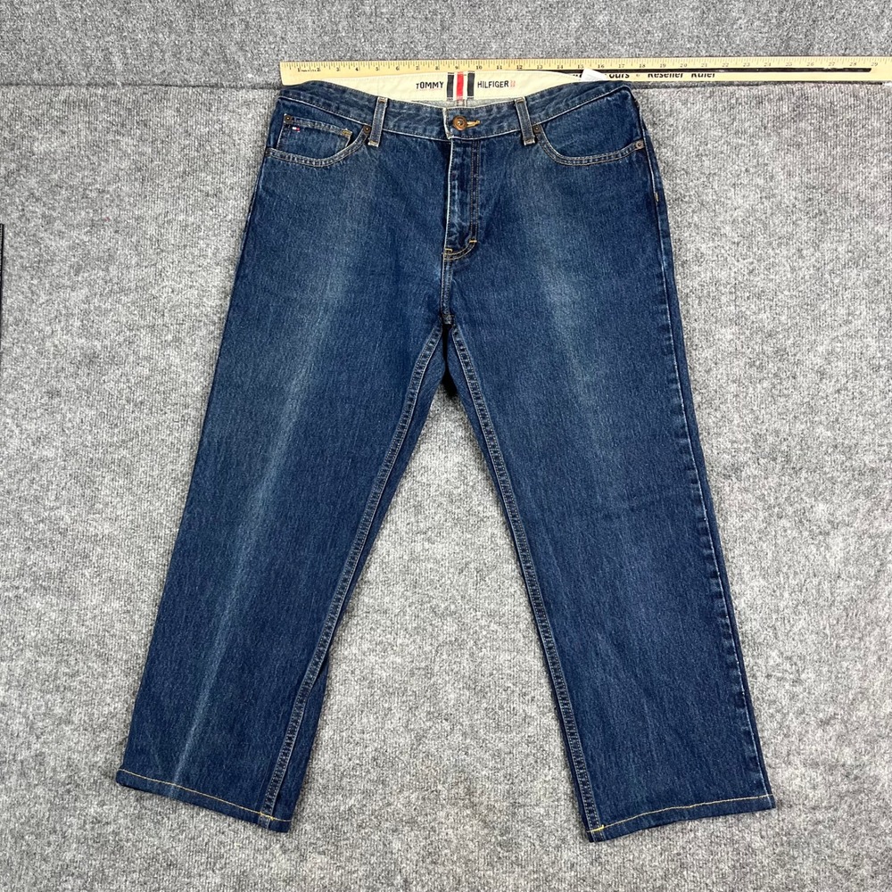 Tommy Hilfiger Jeans‎ Womens Size 33 Blue Cotton Classic Straight Hemmed Short